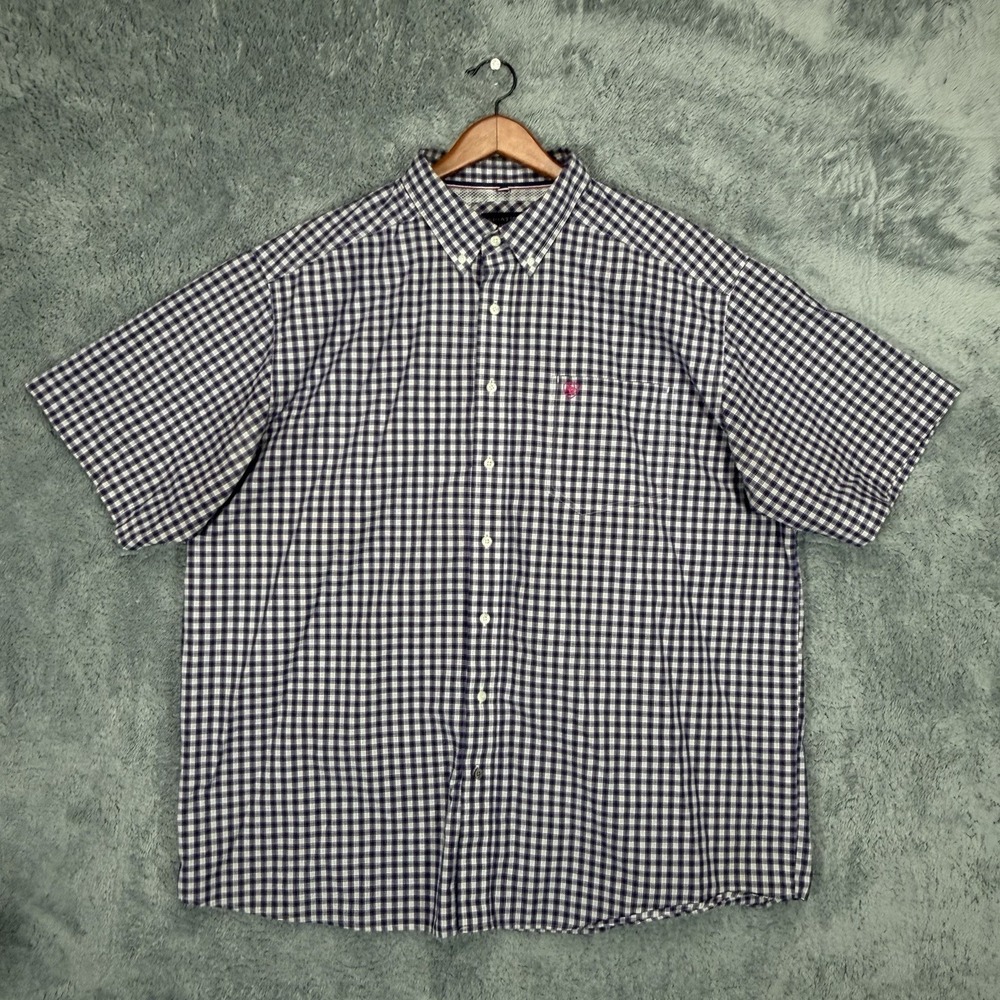 Ariat Pro Series‎ Shirt Mens 2XL Purple Plaid Check Western Cowboy Country Rodeo